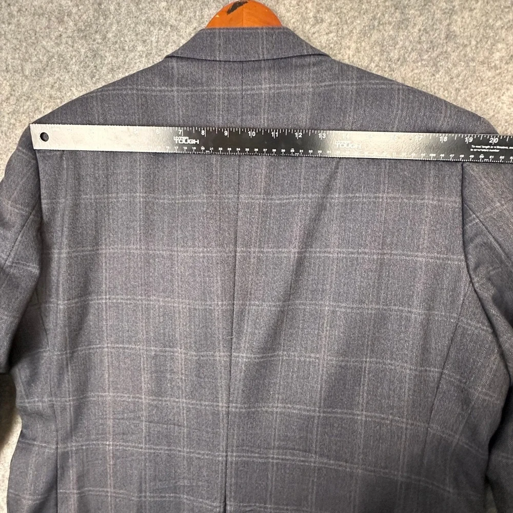 Joseph & Feiss Sport Coat Mens 44S Gray Gold Wool Classic Fit Herringbone Blazer